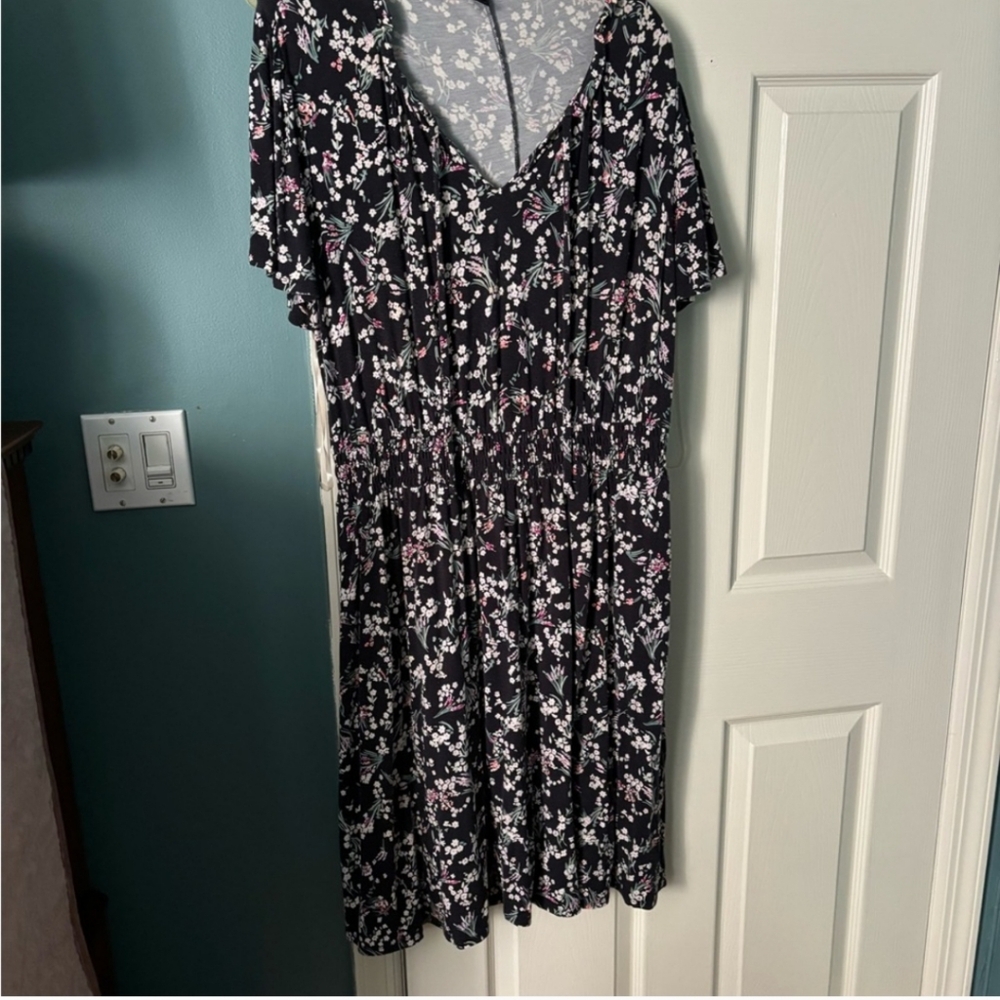 Floral Black Dress